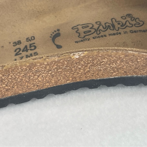 Birki’s Madrid Heart Sandals Women’s EUR 38 US 7-7.5 Black Swirl Red Heart Slide - Picture 11 of 12